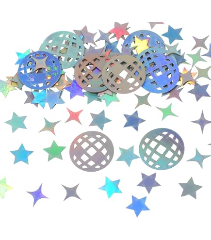 60 Stück Disco-Kugel-Konfetti – Glitzer-Tischstreu Für Partys, 4x4 Cm, Mehrfarbig