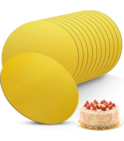 Commerline 300 stuks taartonderlegger, 32 cm ronde cakeplaat, witte taartplaat, voedselveilig, kartonnen cakeboard, wegwerp, taartonderleggers voor cake en taart