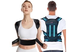 Fasood Rücken Geradehalter - Haltungskorrektur Damen und Herren, Posture Corrector für Haltung Gerader - Rückenstützgürtel Rückenschmerzen mit Lendenwirbelstütze (XXL(Taillen 41,3''-47,2''))