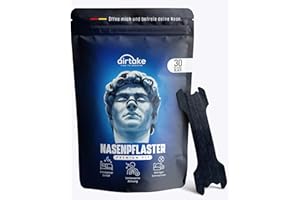 Airtake - 30 Premium Nasenpflaster – neue Spezial-Technologie & extra starker Kleber – Nasal Strips/Nasenspreizer freie Atmung & besseren Schlaf Anti Schnarch Nose Strips (Schwarz 30 Stück)