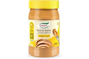 Goody Smooth Peanut Butter 510g, 90% Roasted Peanuts, Ene...