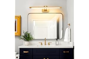 MantoLite Dimmerabile LED Lampade da Parete per Quadri, 60CM 15W Illuminazione Interni Girevole Lampade,Ottone Specchio da Bagno Illuminazioni per Pareti Lampade Lettura Applique 3000K/4500K/6000K