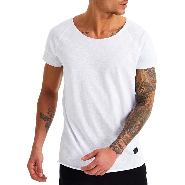 Camiseta Básica Leif Nelson Para Hombre - Corte Ajustado, Cuello Redondo