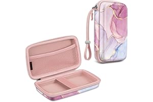 FINTIE Tasche für Kodak Fotodrucker, Kodak Mini 2 Retro/Step/Mini 2 HD/Smile/Printomatic, Hartschalen Tragetasche mit Innentasche, Glorreicher Marmor