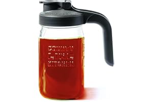 County Line Kitchen Glass Mason Jar Pitcher with Lid - Wide Mouth - Heavy Duty, Leak Proof - Sun & Iced Tea Pitcher, Breast Milk Storage, Water