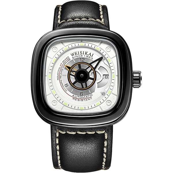 Montre Homme ZINVO Blade Stinger Automatique - Boîtier Acier Noir, Bracelet Silicone Jaune