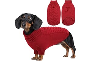 ASENKU Maglione Invernale Cane Felpa per Cani di Taglia Media, Maglioncino Cane con Collo Alto Abbigliamento Cappotto Pullover M