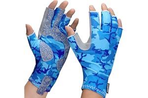 QualyQualy Guanti da Pesca, Guanti da Caccia, Guanti da fotografo, Guanti Senza Dita Estate, Guanti in Camuffare, Guanti Regalo Uomo