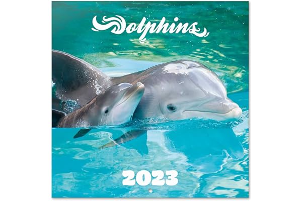 Grupo Erik - Calendrier Mural 2023 Dauphins - 12 MOIS | Janvier 2023 à Décembre 2023 | 30 x 60 cm, Certifié FSC, Calendrier Mensuel en Français
