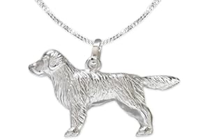 Clever schmuck-set argento 925 Golden Retriever ciondolo lucido con catena 50 cm
