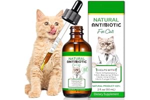 Bibonse Cat Antibiotics for Infections, Natural Antibiotics for Cats, Supports Immune & Cat Allergy Itch Relief, Pet Antibiotics Supplement, Chicken Flavor, 60ml