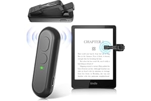 PUPINGPIG Nouvelle RF Télécommande Tourne Pages pour Kindle Paperwhite Oasis Kobo eReaders, Tourne Page Liseuse de iPad Phone Tablets Reading Novels, Liseuse de Photos et Vidéos(Noir)