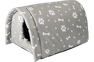 Whiwhi Domek dla Kota Na Zewnątrz - Odporny Na Zimę, Wodoodporny, Ciepły, Zmywalny, Odporny Na Warunki Atmosferyczne - Jaskinia dla Psów i Kotów, Schronienie dla Bezpańskich Zwierząt