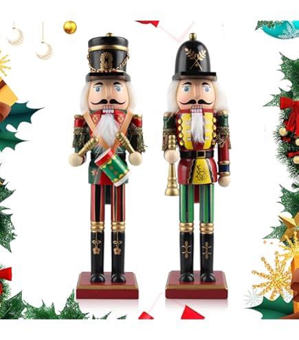 Schiaccianoci In Legno 30cm - Decorazione Natalizia Tradizionale Con Bocca Mobile - Foto 2