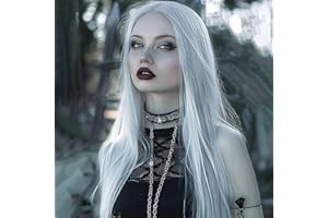 BERRYLION Long Straight Wigs for Women - Synthetic Wigs for Black Women, 28inch (White)