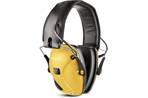 awesafe Cuffie Poligono Tiro Elettroniche Ancuffie Antirumore, Fascia Morbida Regolabile, Amplificazione Del Suono per La Caccia