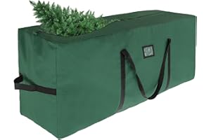 SENSONG Christmas Tree Storage Bag Fits up to 7 ft Artificial Trees, 600D Oxford Cloth Heavy-Duty Xmas Tree Bag, Durable Reinforced Handles & Zipper Large Storage Container for Trees and Decorations Green