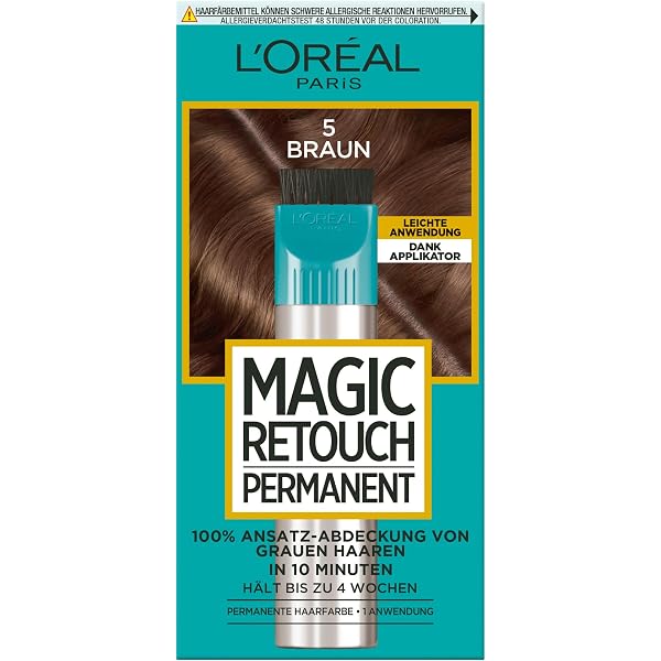 K Pour Karité Bio Haarmascara – Mittelbraun Nr. 4, 15 G, Natürlich, Deckt Graue Haare Sofort Ab
