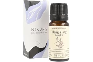 ‎NIKURA Nikura Ylang Ylangöl - 10ml | Ätherisches Öl | 100% reines natürliches Öl | perfekt für Aromatherapie, Diffusoren, Ölbrenner | Parfüm | ätherische öle für diffuser | Haarwachstum