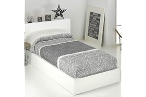Camatex - Edredón Ajustable DOLI - Cama 135 cm - Color Gris