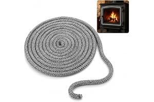 Öppen spisrep 10 mm x 4 m glasfiber, ugnstätning upp till 550 °C (10 mm x 4 m)