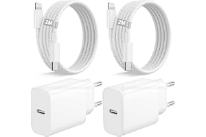 2Pack USB-C-laddare Snabbladdare 25W med USB-C till Lightning-kabel 2M