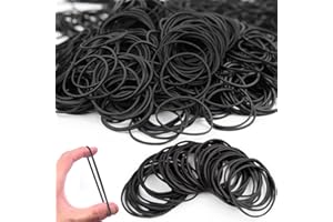 LONELY HIGH HEELS 500 Piezas BandasGoma Bandas Goma Negras Suministros Oficina - Banda Elásticas Naturales Fuertes para la Escuela Oficina en el Hogar Artesanías Industriales DIY 38 * 1.4 mm