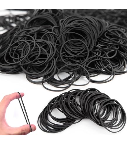 1000 Elastici Per Capelli E Ufficio - Morbidi, 22mm, Per Codini, Dreads, Carta E Organizzazione - Foto 13