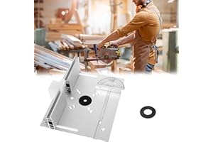 VKE Mesa Fresadora, Mesa para Fresadoras, Fresadora para Madera para Fresadora para Madera de 64-66 mm Aluminio (Plateado)