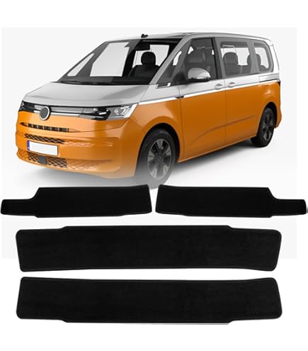 Tappetini In Gomma VW T7, All-weather, Anteriori, Nero