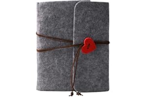 PROCHOSEN Fotoalbum, Erinnerungen Fotoalbum mit Schreibraum, Filz Cover Foto Scrapbook Memory Buch Hand gemacht DIY Alben, selbstklebendes Fotoalbum, Familie Fotoalbum, Hochzeit Fotoalbum 30 Blätter (grau)