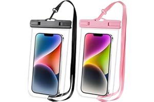 Razobws 2 Pack Waterproof Phone Pouch, IPX8 Travel Essentials Accessories Water Proof Case for Swimming Holiday Vacation Beach Kayak, Dry Bag for iPhone 15 14 13 12 11 Plus Pro Max Galaxy