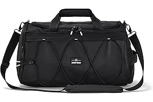 Johnny Urban Torba podróżna i sportowa dla mężczyzn i kobiet, Shawn, torba sportowa 2 w 1, z przegródką na buty i plecakiem, torba na sport, weekend, podróże, trening, Czarny, Jeden rozmiar, Torba