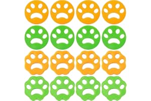 Regerly Tierhaarentferner Waschmaschine 16 Stück Katzenhaarentferner Waschmaschine Wiederverwendbarer Tierhaare Waschmaschine Entfernen für Hundehaar Katzenfell und alle Haustiere (Grün und Orange)