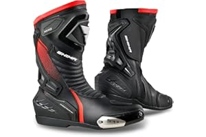 SHIMA RSX-6 Men, Motorbike Boots for Men | Reinforced Leather Mens Biker Boots with Side Zipper, Ankle Support, Anti-Slip Sole, Gear Shift Handle