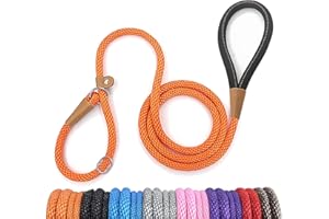 lynxking Recall Lead for Dogs, Dog Lead, Slip Lead, Pull Lead for Small, Medium, Large Dogs (Orange, Pull Stop-1.3 cm x 180 cm)