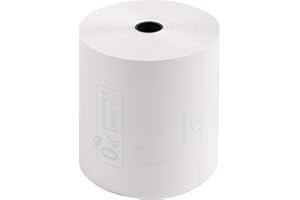 Exacompta - Réf. 43828E - Carton de 20 bobines pour tickets de caisse - largeur 80 mm x diamètre 70 mm - 1 pli thermique 48g/m² sans Phénol - Métrage (+ ou - 2m) : 72 m - Blanc