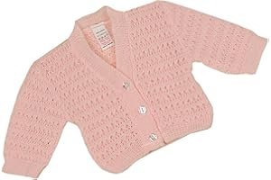 BabyPrem Baby Cardigan Jacket V-Neck Long Sleeve Lacy Acrylic Newborn-9 mths