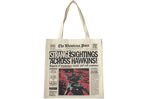 Bolsa shopping Stranger Things reutilizable para compra diaria – Bolsa shopping Stranger Things de tela resistente y ligera