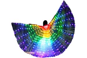 Zebery LED Wings Adult LED Butterfly Wings Isis Wings Luminous Belly Dance Costumes