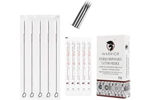 Agujas de tatuaje tradicionales WARRIOR Aguja de tatuaje Acero quirúrgico japonés Desechable Estéril para máquina de tatuaje de sombreado redondo (T1211RS)