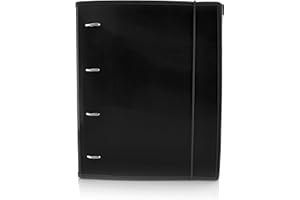 OFFICE BOX Carpeta & Block A4 Colorline - REF. 43211NE - 4 Anillas -100 hojas - 10 Separadores - 80 Indicadores - 8 Colores (Negro)