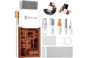 ORDILEND Laptop Screen Keyboard Cleaner Kit, Electronics Cleaning kit Tool for MacBook iPad iPhone Pro Cell Phone, Brush Tool for Tablet, Computer, PC Monitor,Camera with Spray with Patent (Brown)