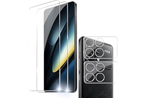 Tieeyivv Folia ochronna do Xiaomi POCO F6 Pro, szkło ochronne do szkła pancernego i aparatu fotograficznego, folia ochronna na wyświetlacz, twardość 9H, ochrona przed odciskami palców