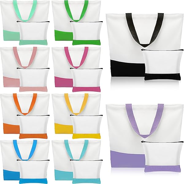 Lot De 28 Grands Sacs Fourre-tout En Toile Et Trousse De Maquillage