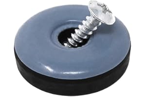 Adsamm® / 16 x patins en PTFE haut de gamme avec vis / bleu-gris / Ø 30 mm / rond / patins glisseurs qualité premium de Adsamm®