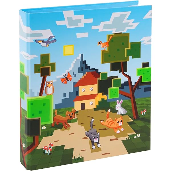 Classeur à 4 Anneaux Super Mario Bros Pour Enfants - Bleu Marine 26,5 X 33 Cm