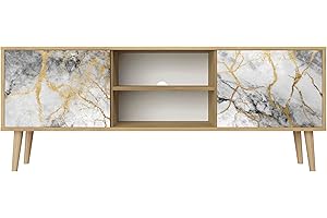 HEALANCY BIOMEDICAL HEALANCY Mobile TV Mobile Porta Televisore a 2 ante Tavolo da Soggiorno TV Soggiorno Armadio Moderno per TV Porta TV con mobili contenitori Mensola TV Design moderno