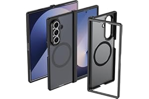 Effcotuo Funda Magnética para Samsung Galaxy Z Fold 7 5G Case Compatible con MagSafe, Funda de Silicona Flexible + Acrílico Carcasa Respaldo Translúcida Mate Slim Antigolpes Cover (Negro)
