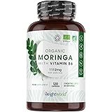 Biologische Moringa Oleifera capsules - 1112 mg - 120 capsules voor 2 maanden voorraad - Met vitamine B6 - Van fijngemalen mo